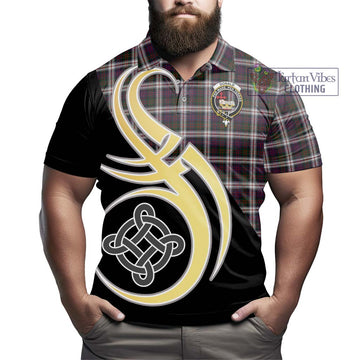 Donald Dress Tartan Polo Shirt with Family Crest and Celtic Symbol Style