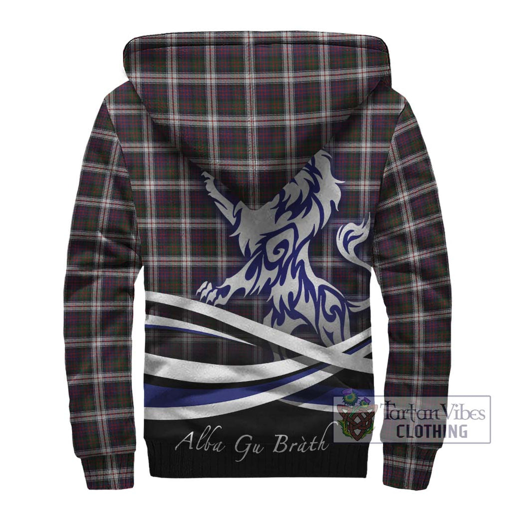 Donald Dress Tartan Sherpa Hoodie with Alba Gu Brath Regal Lion Emblem - Tartanvibesclothing Shop