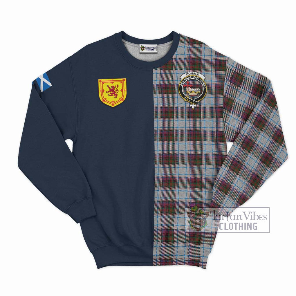 Tartan Vibes Clothing Donald Dress Ancient Tartan Sweatshirt with Scottish Lion Royal Arm Half Style