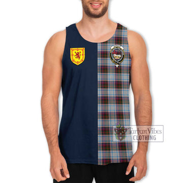 Donald Dress Ancient Tartan Men's Tank Top Alba with Scottish Lion Royal Arm Half Style