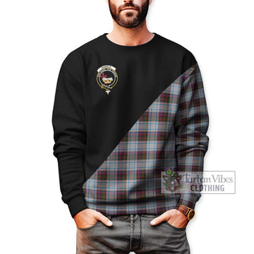 Donald Dress Ancient Tartan Sweatshirt with Family Crest and Military Logo Style