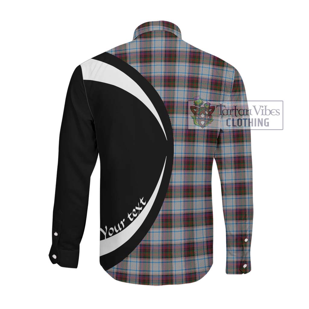 Tartan Vibes Clothing Donald Dress Ancient Tartan Long Sleeve Button Up with Family Crest Circle Style