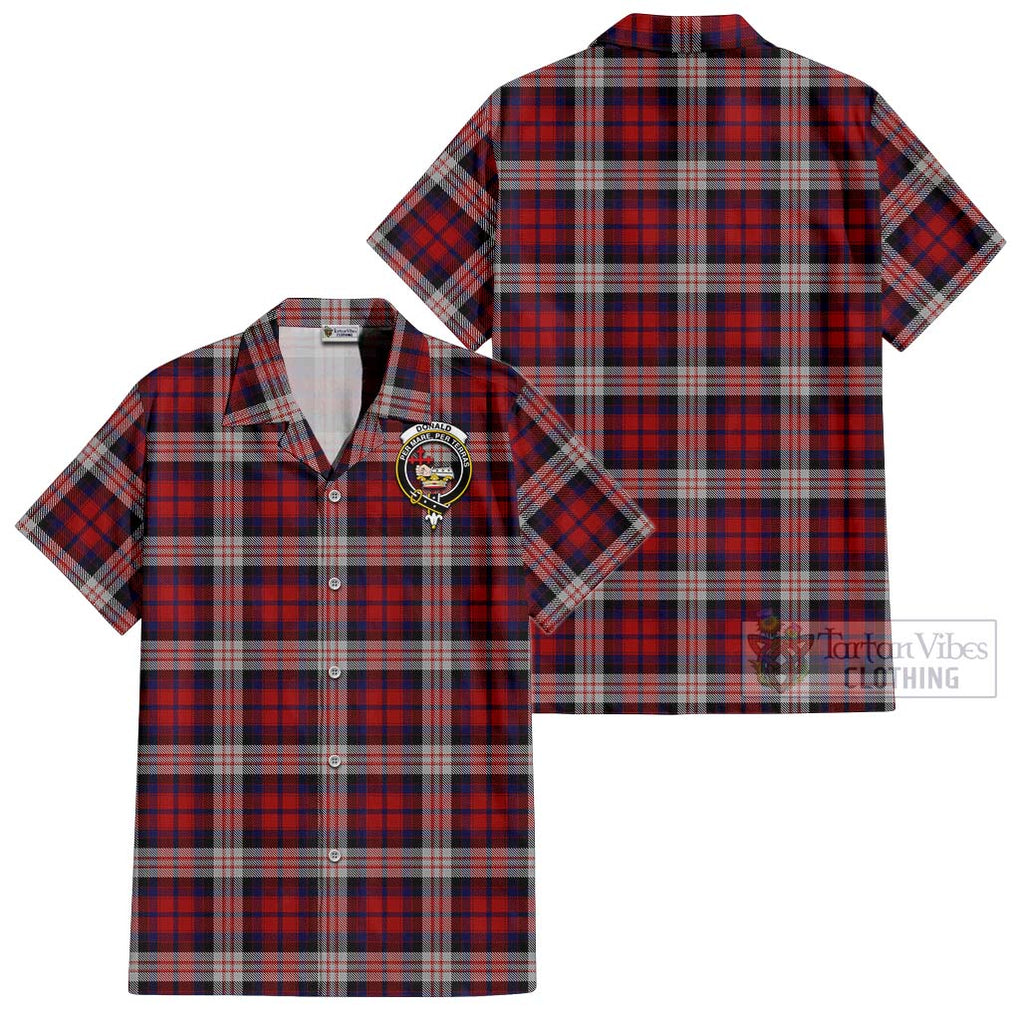 Donald Dress Irish Tartan Cotton Hawaiian Shirt with Family Crest Kid - Tartan Vibes Clothing