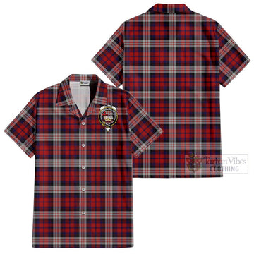 Donald Dress Irish Tartan Cotton Hawaiian Shirt with Family Crest