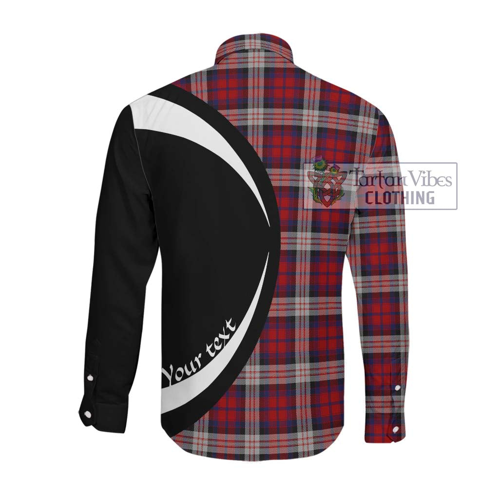 Donald Dress Irish Tartan Long Sleeve Button Up with Family Crest Circle Style Men's Shirt - Tartan Vibes Clothing