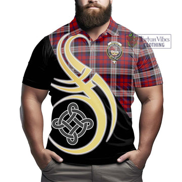 Donald Dress Irish Tartan Polo Shirt with Family Crest and Celtic Symbol Style