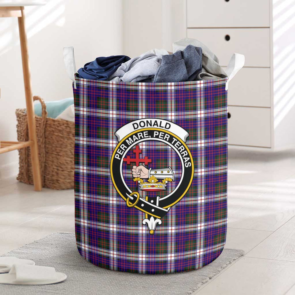 Donald Dress Modern Tartan Laundry Basket with Family Crest One Size - Tartanvibesclothing Shop