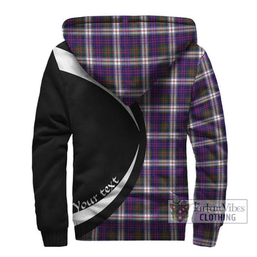 Donald Dress Modern Tartan Sherpa Hoodie with Family Crest Circle Style