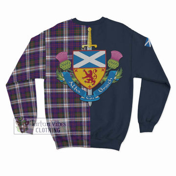 Donald Dress Modern Tartan Sweatshirt Alba with Scottish Lion Royal Arm Half Style