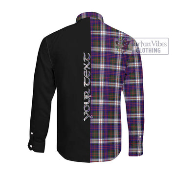 Donald Dress Modern Tartan Long Sleeve Button Shirt with Family Crest and Half Of Me Style