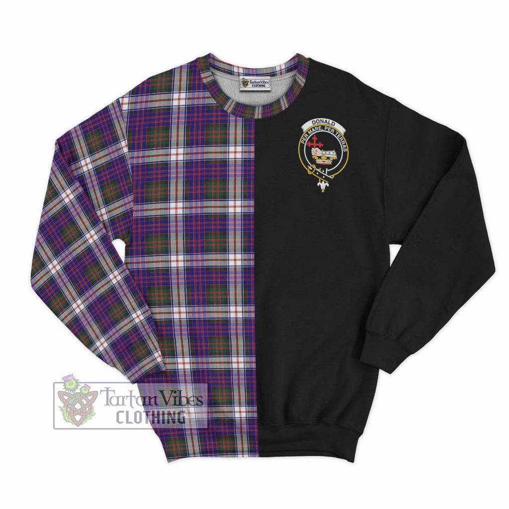 Donald Dress Modern Tartan Sweatshirt with Family Crest and Half Of Me Style - Tartanvibesclothing Shop