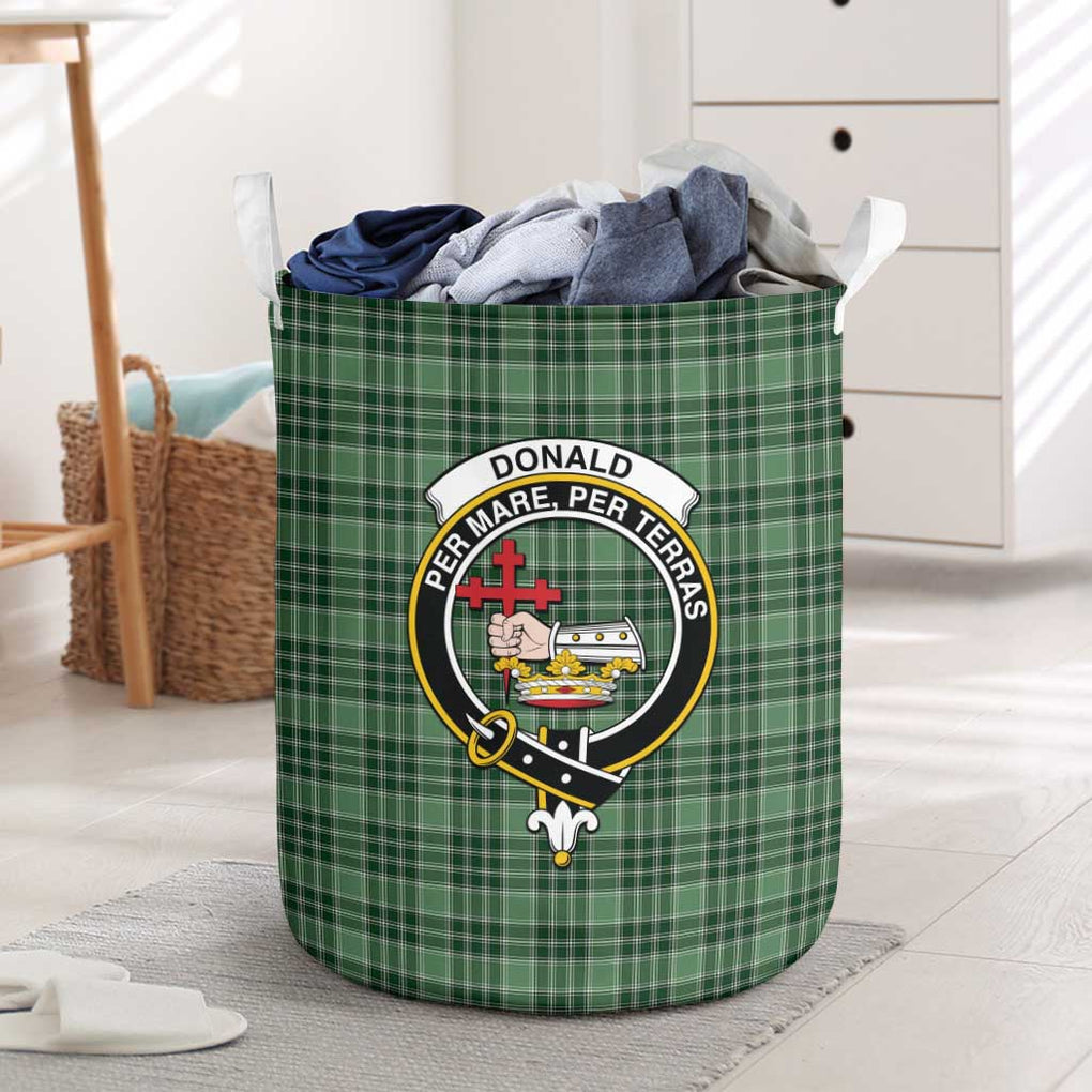 Donald Lord of the Isles Hunting Tartan Laundry Basket with Family Crest One Size - Tartanvibesclothing Shop