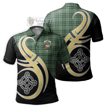 Donald Lord of the Isles Hunting Tartan Polo Shirt with Family Crest and Celtic Symbol Style