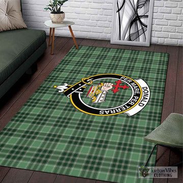 Donald Lord of the Isles Hunting Tartan Area Rug with Family Crest