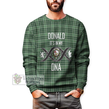 Donald Lord of the Isles Hunting Tartan Sweatshirt with Family Crest DNA In Me Style