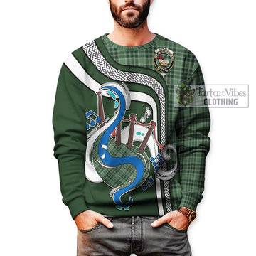 Donald Lord of the Isles Hunting Tartan Sweatshirt with Epic Bagpipe Style