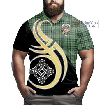 Donald Lord of the Isles Hunting Tartan Polo Shirt with Family Crest and Celtic Symbol Style