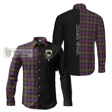 Donald Modern Tartan Long Sleeve Button Shirt with Family Crest and Half Of Me Style