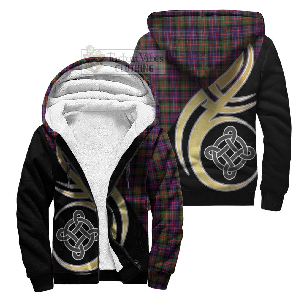 Donald Modern Tartan Sherpa Hoodie with Family Crest and Celtic Symbol Style Unisex S - Tartan Vibes Clothing