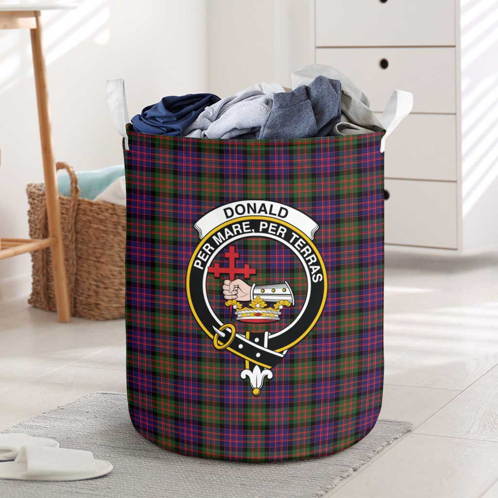 Donald Modern Tartan Laundry Basket with Family Crest One Size - Tartanvibesclothing Shop