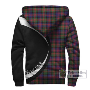 Donald Modern Tartan Sherpa Hoodie with Family Crest Circle Style