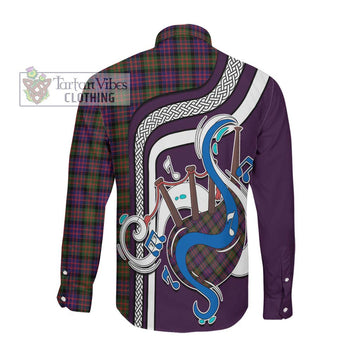 Donald Modern Tartan Long Sleeve Button Shirt with Epic Bagpipe Style