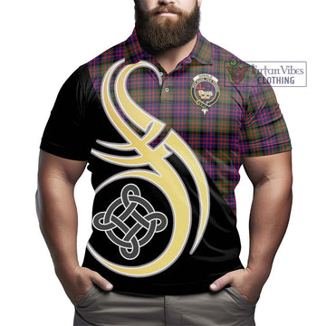 Donald Modern Tartan Polo Shirt with Family Crest and Celtic Symbol Style