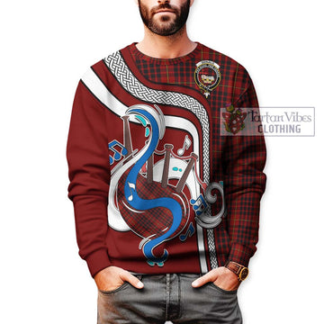 Donald of Ardnamurchan Tartan Sweatshirt with Epic Bagpipe Style