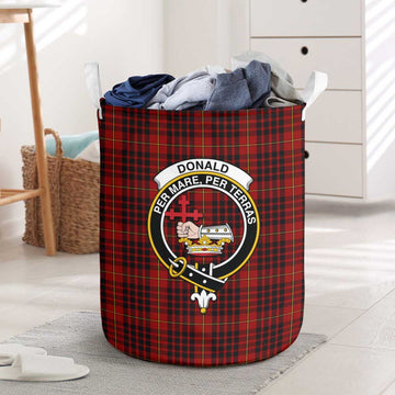 Donald of Ardnamurchan Tartan Laundry Basket with Family Crest