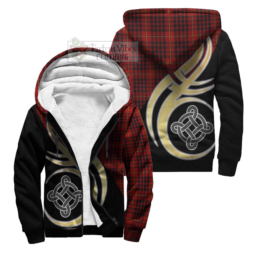 Donald of Ardnamurchan Tartan Sherpa Hoodie with Family Crest and Celtic Symbol Style Unisex S - Tartan Vibes Clothing