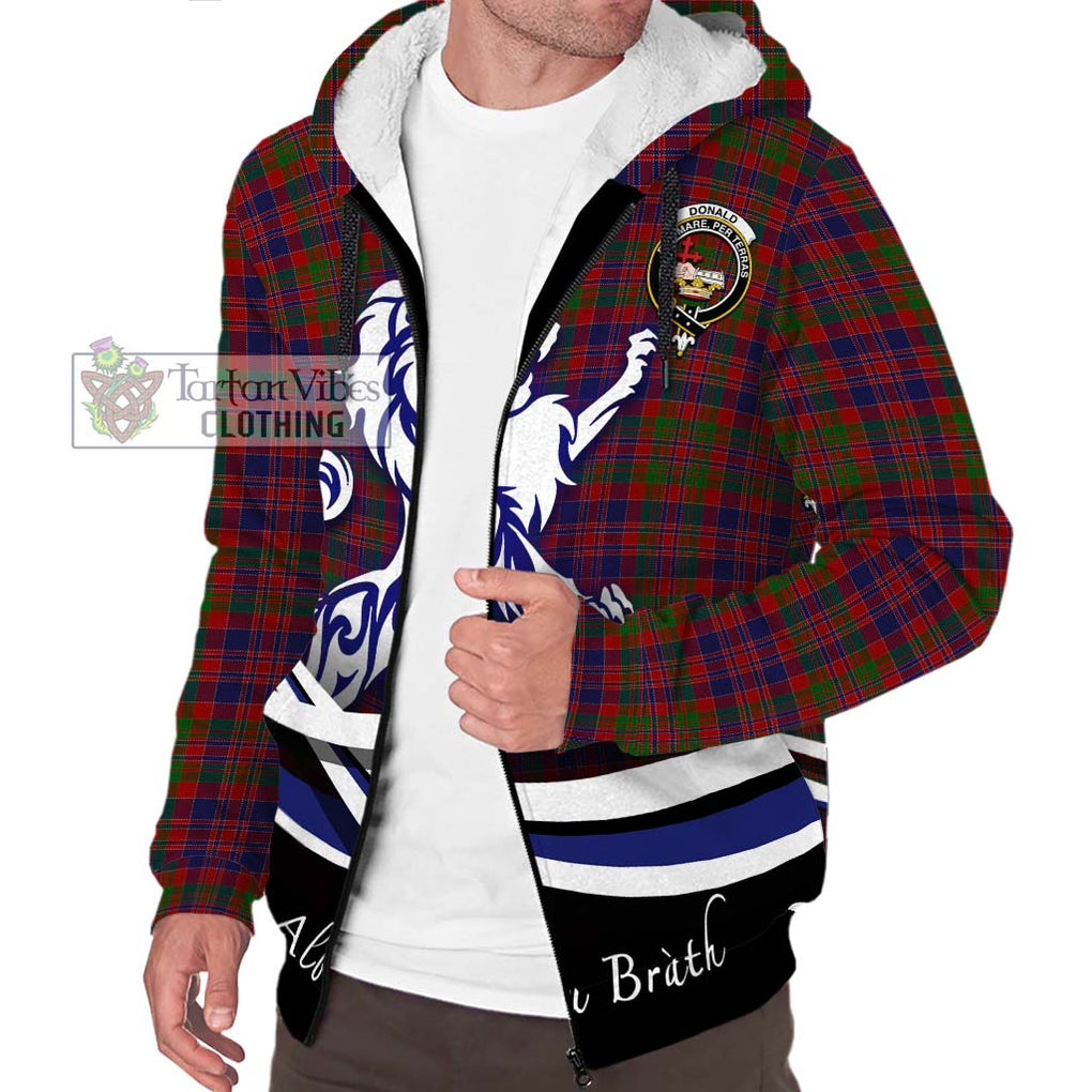 Donald of Boisdale Tartan Sherpa Hoodie with Alba Gu Brath Regal Lion Emblem Unisex S - Tartanvibesclothing Shop