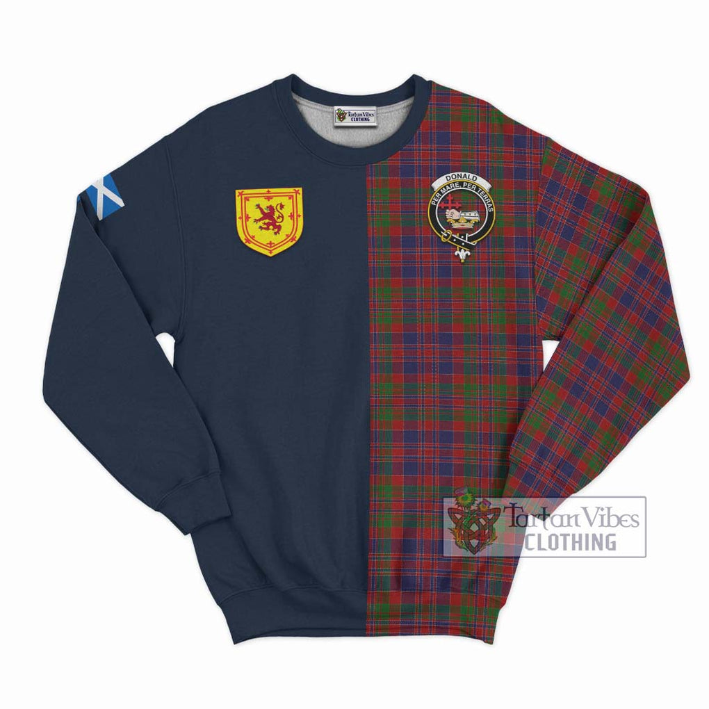 Tartan Vibes Clothing Donald of Boisdale Tartan Sweatshirt with Scottish Lion Royal Arm Half Style