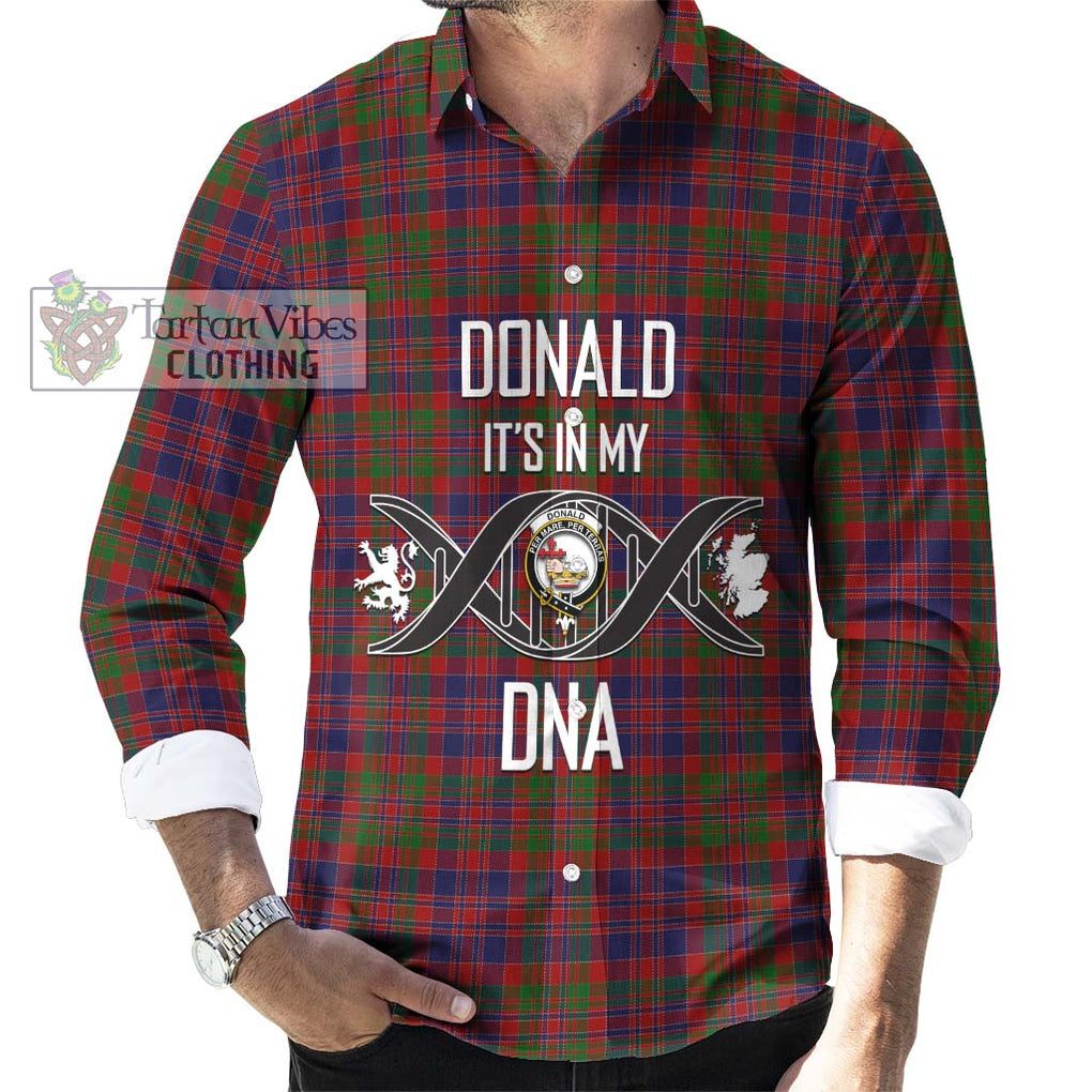 Donald of Boisdale Tartan Long Sleeve Button Shirt with Family Crest DNA In Me Style Men's Shirt S - Tartanvibesclothing Shop