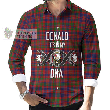 Donald of Boisdale Tartan Long Sleeve Button Shirt with Family Crest DNA In Me Style