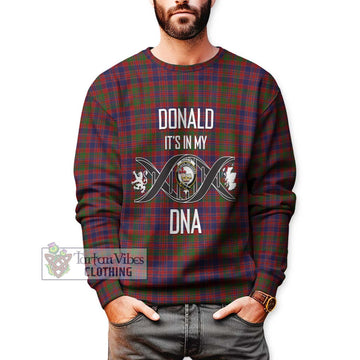 Donald of Boisdale Tartan Sweatshirt with Family Crest DNA In Me Style