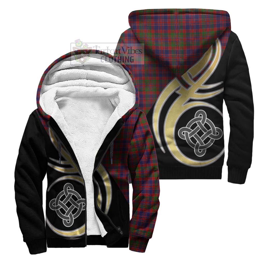 Donald of Boisdale Tartan Sherpa Hoodie with Family Crest and Celtic Symbol Style Unisex S - Tartan Vibes Clothing