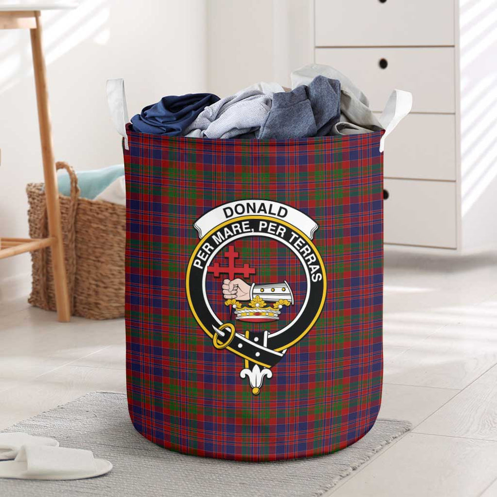 Donald of Boisdale Tartan Laundry Basket with Family Crest One Size - Tartanvibesclothing Shop