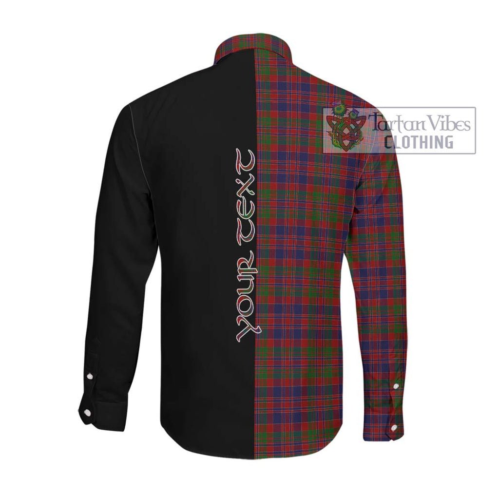 Donald of Boisdale Tartan Long Sleeve Button Shirt with Family Crest and Half Of Me Style Men's Shirt - Tartanvibesclothing Shop