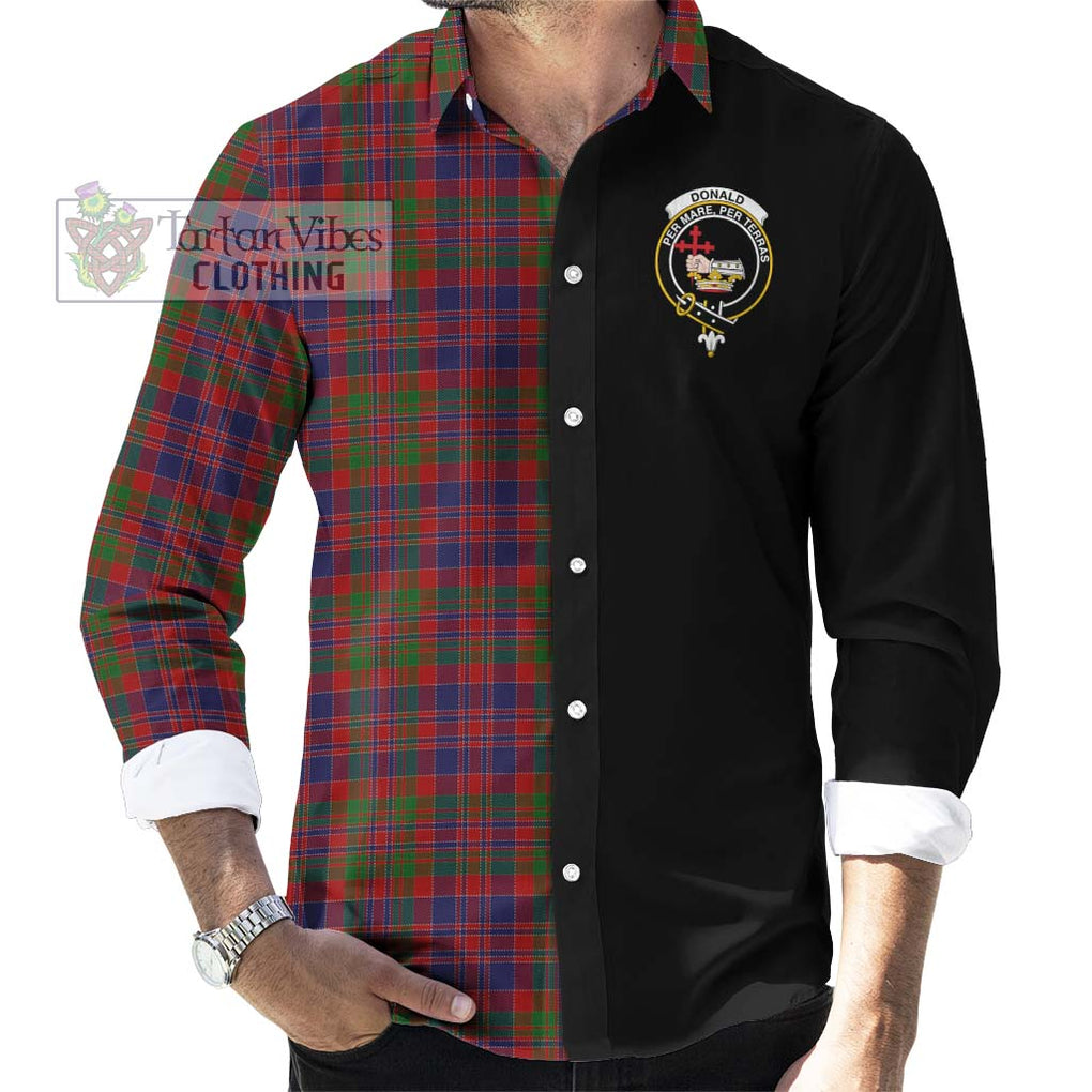 Donald of Boisdale Tartan Long Sleeve Button Shirt with Family Crest and Half Of Me Style - Tartanvibesclothing Shop