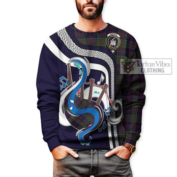 Donald of Clan Ranald Tartan Sweatshirt with Epic Bagpipe Style