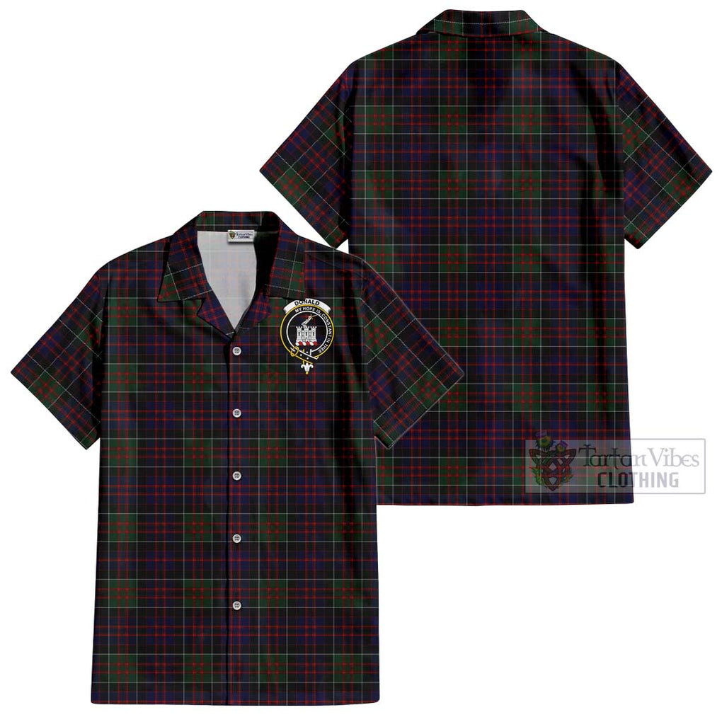 Donald of Clan Ranald Tartan Cotton Hawaiian Shirt with Family Crest Kid - Tartan Vibes Clothing