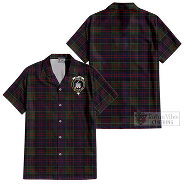 Donald of Clan Ranald Tartan Cotton Hawaiian Shirt with Family Crest