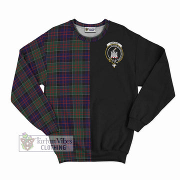 Donald of Clan Ranald Tartan Sweatshirt with Family Crest and Half Of Me Style