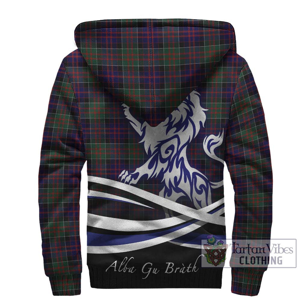 Donald of Clan Ranald Tartan Sherpa Hoodie with Alba Gu Brath Regal Lion Emblem - Tartanvibesclothing Shop