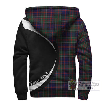 Donald of Clan Ranald Tartan Sherpa Hoodie with Family Crest Circle Style