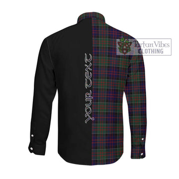 Donald of Clan Ranald Tartan Long Sleeve Button Shirt with Family Crest and Half Of Me Style