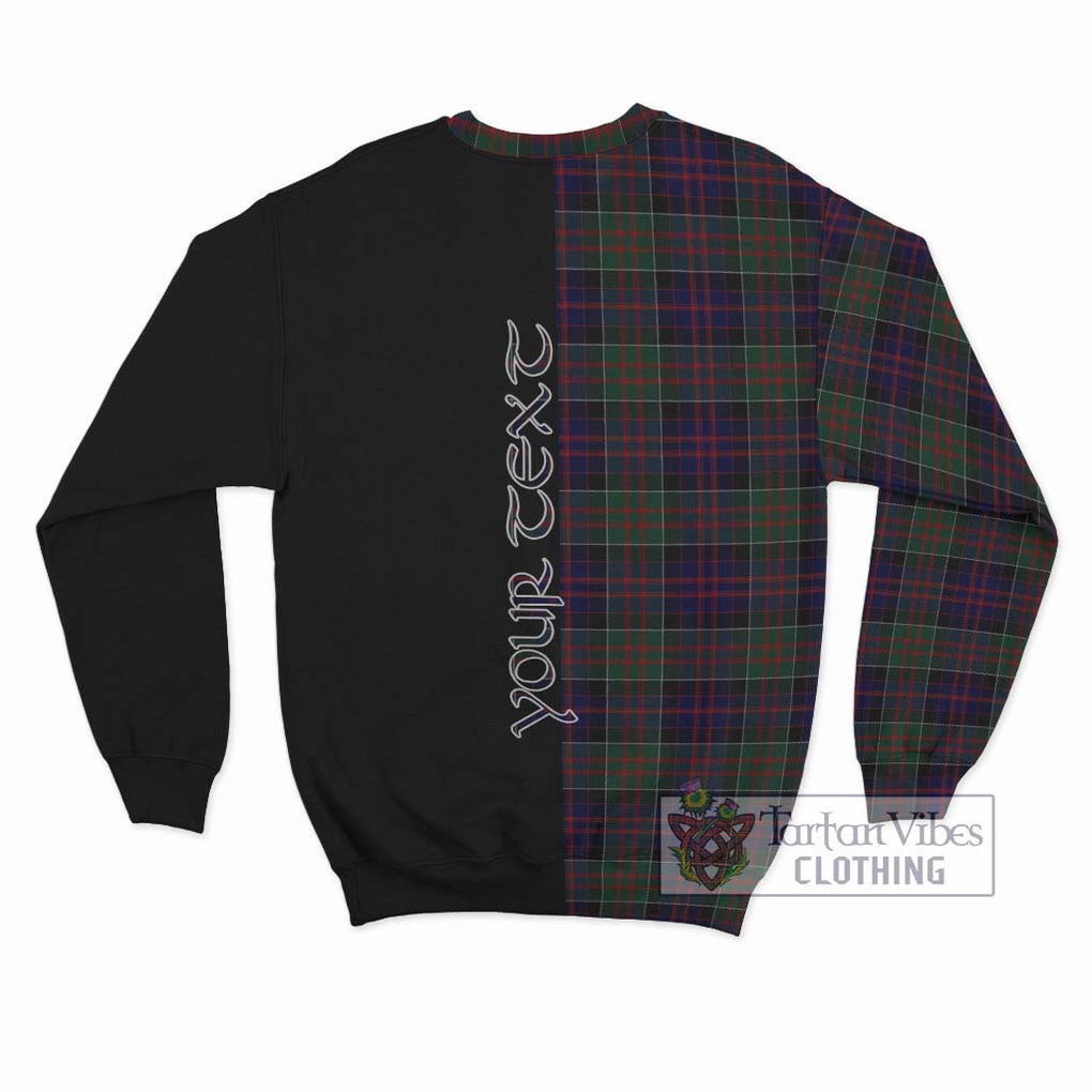 Donald of Clan Ranald Tartan Sweatshirt with Family Crest and Half Of Me Style - Tartanvibesclothing Shop