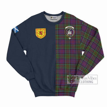 Donald of Clan Ranald Modern Tartan Sweatshirt Alba with Scottish Lion Royal Arm Half Style