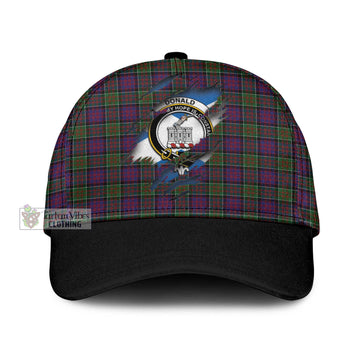 Donald of Clan Ranald Modern Tartan Classic Cap with Family Crest In Me Style