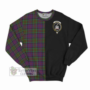 Donald of Clan Ranald Modern Tartan Sweatshirt with Family Crest and Half Of Me Style